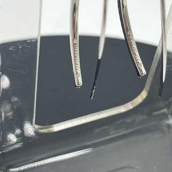 Givenchy Silver Tone Starburst Crystal Flower Half Hoop New - Picture 5 of 11